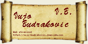 Vujo Budraković vizit kartica
